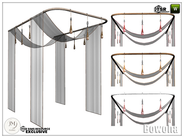 Sims 4 — Bowoha bedroom canopy by jomsims — Bowoha bedroom