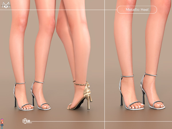 Sims 4 — Metallic Heel S500 by Mermalade — New Mesh