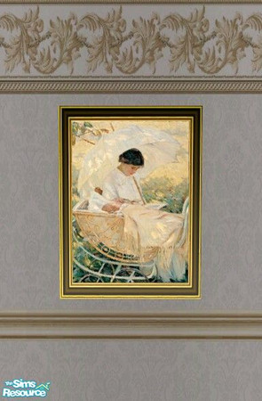 Sims 2 — Platinum Bedroom - Picture by Riverwillows — Lovely bedroom in white and gold. Using new room meshes by