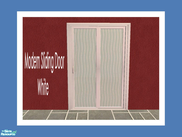 Sims 2 — Modern Sliding Door - White by Shakeshaft — Part of a recolour set of Frames for my Modern Windows and Doors