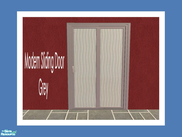 Sims 2 — Modern Sliding Door - Grey by Shakeshaft — Part of a recolour set of Frames for my Modern Windows and Doors set.