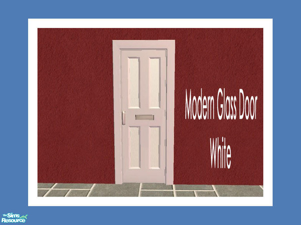 Sims 2 — Modern Glass Door - White by Shakeshaft — Part of a recolour set of Frames for my Modern Windows and Doors set.