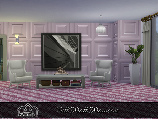 Sims 4 — Full Wall Wainscot4 by Emerald — Get inspired with these full wall wainscoting that can transform to an