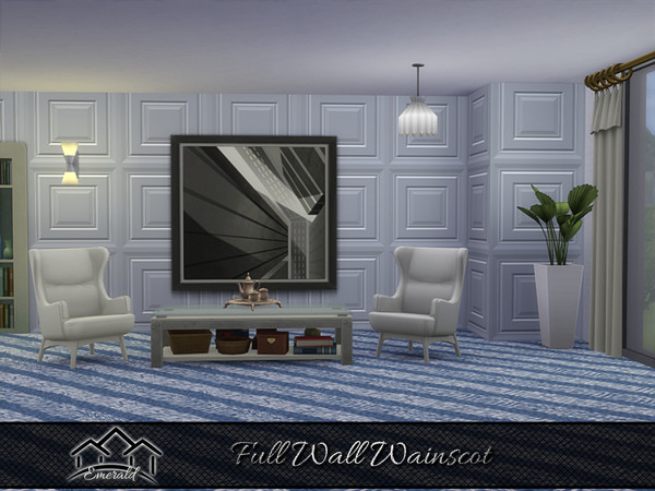Sims 4 — Full Wall Wainscot5 by Emerald — Get inspired with these full wall wainscoting that can transform to an