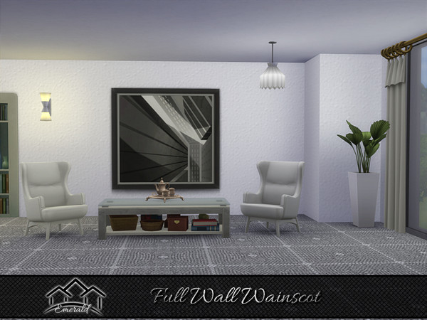 Sims 4 — Full Wall Wainscot6 by Emerald — Get inspired with these full wall wainscoting that can transform to an
