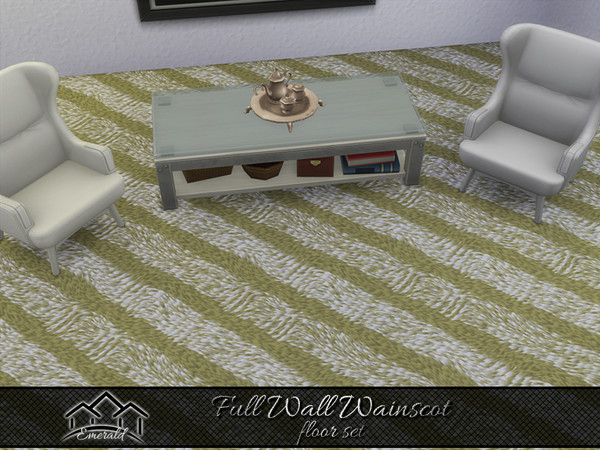 Sims 4 — Full Wall Wainscot floor1 by Emerald — Get inspired with these full wall wainscoting that can transform to an