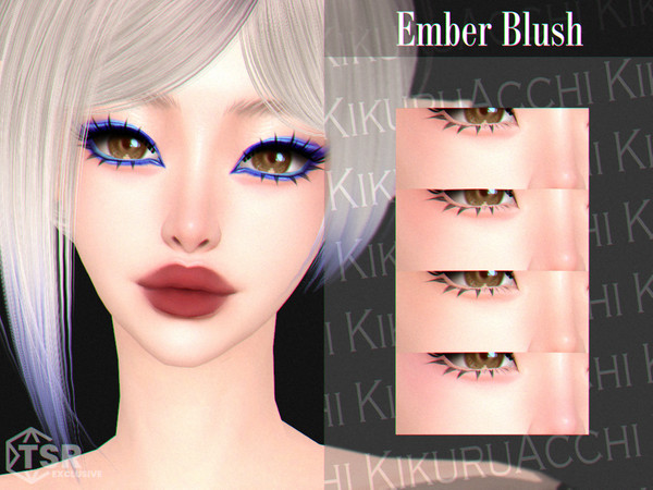 Sims 4 — Ember Blush by Kikuruacchi — - It is suitable for Female and Male. ( Teen to Elder ) - 4 swatches - HQ
