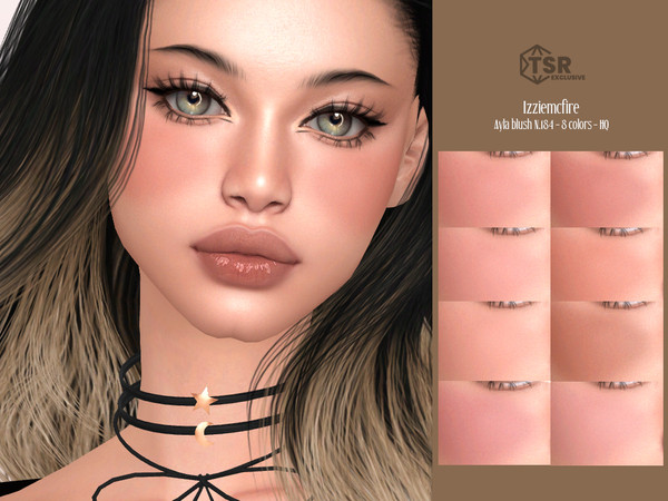 Sims 4 — IMF Ayla Blush N.184 by IzzieMcFire — Ayla Blush N.184 contains 8 colors in hq texture.