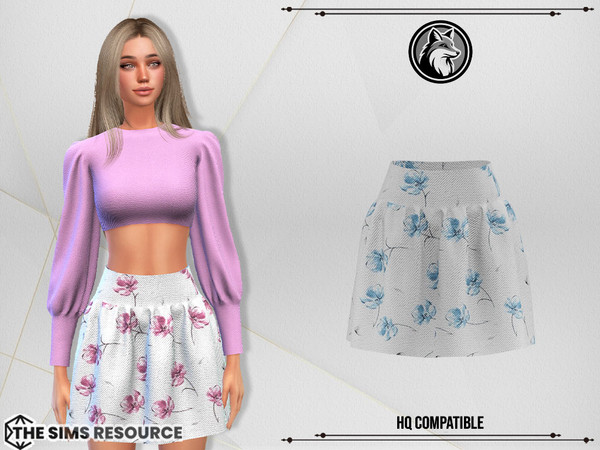 Sims 4 — Emily Set Skirt by ForLima — 4 Colors