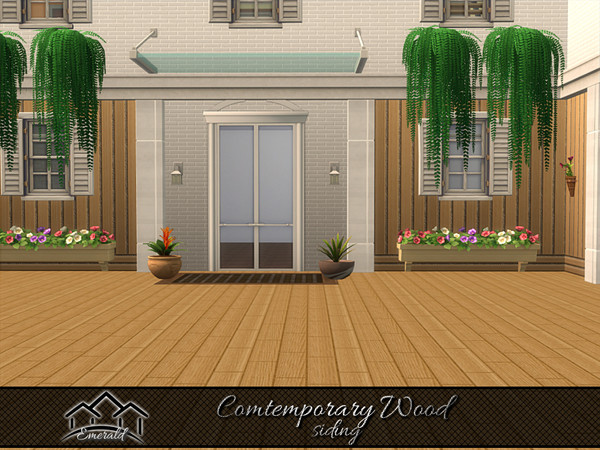 Sims 4 — Comtemporary Wood Siding3 by Emerald — This comtemporary wood siding can provides ingenious durability and