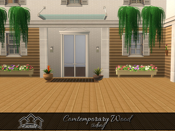 Sims 4 — Comtemporary Wood Siding4 by Emerald — This comtemporary wood siding can provides ingenious durability and