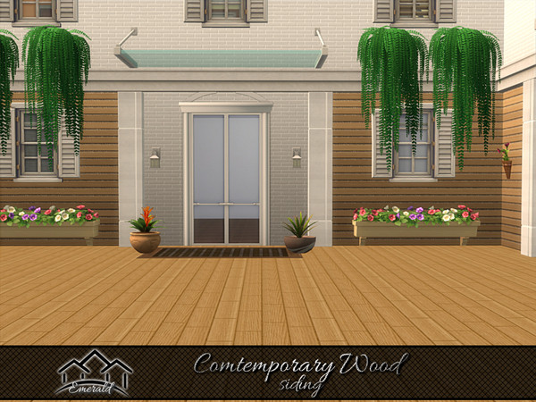 Sims 4 — Comtemporary Wood Siding5 by Emerald — This comtemporary wood siding can provides ingenious durability and