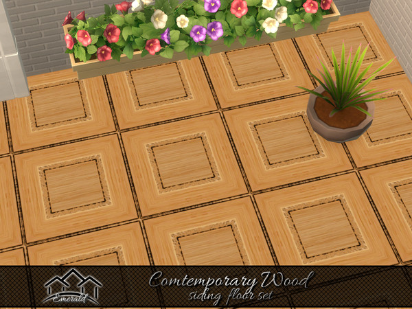 Sims 4 — Comtemporary Wood Siding floor1 by Emerald — This comtemporary wood siding can provides ingenious durability and