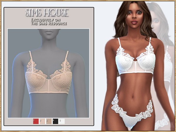 Sims 4 — LACE LINGERIE SET. TOP by Sims_House — LACE LINGERIE SET. TOP