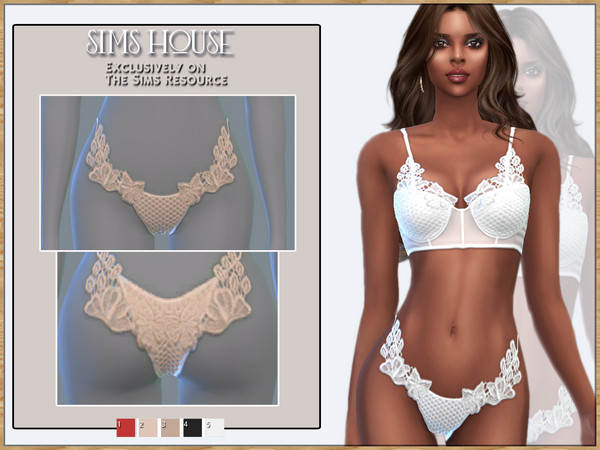 Sims 4 — LACE LINGERIE SET. BOTTOM by Sims_House — LACE LINGERIE SET. BOTTOM
