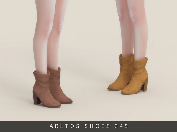 Sims 4 — Suede boots by Arltos — 12 colors. HQ compatible . Female only. TYPE-Boots.