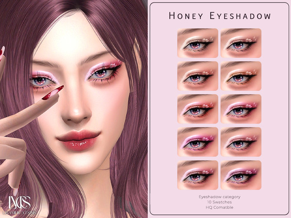 Sims 4 — Honey Eyeshadow by Lisaminicatsims — -Eyeshadow category -HQ comatble -10 swatches