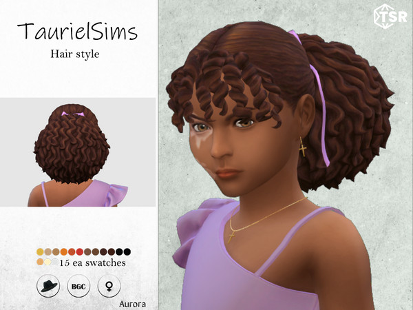 Sims 4 — Aurora-Hairstyle by taurielsims — All lods