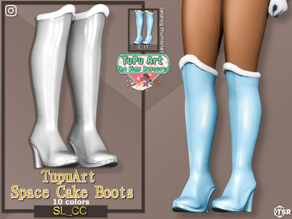 Sims 4 — TuPu Art Collab HighBoots by Mona — -New mesh-