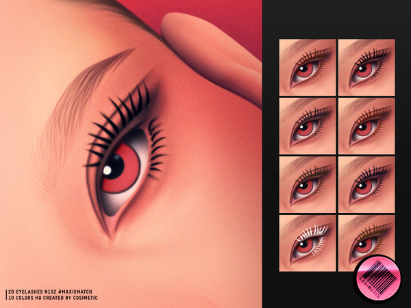 Sims 4 — 2D MM Eyelashes N152 by cosimetic — - Female