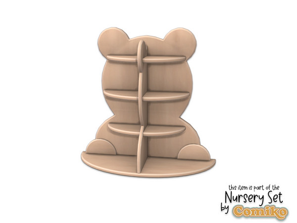 Sims 4 — Comiko Sweet World Nursery Bookcase by Comiko — Part 1 - Sweet Dreams Nursery Set is base game compatible and