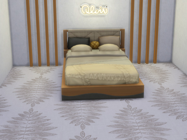 Sims 4 — Beige Brown Leaf Print Carpet Flooring by WinterWildsSims — A nice soft minimal beige leaf print carpet ,