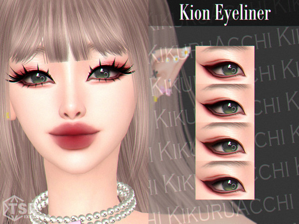 Sims 4 — Kion Eyeliner by Kikuruacchi — - It is suitable for Female and Male. ( Teen to Elder ) - 4 swatches - HQ