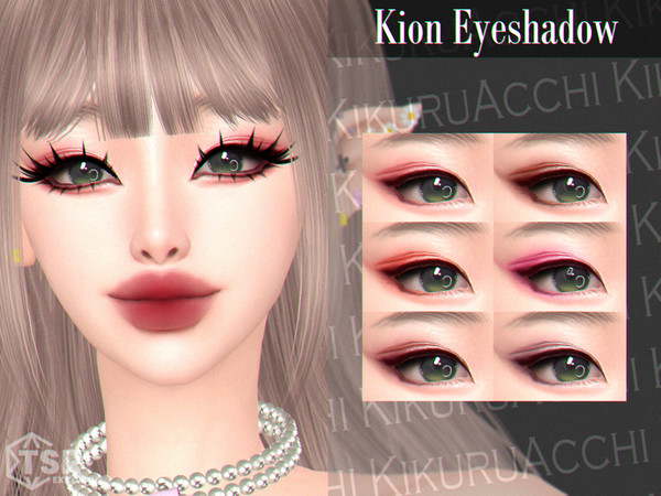 Sims 4 — Kion Eyeshadow by Kikuruacchi — - It is suitable for Female and Male. ( Teen to Elder ) - 6 swatches - HQ