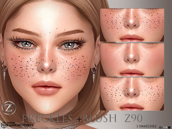 Sims 4 — FRECKLES +BLUSH Z90 by ZENX — Base Game