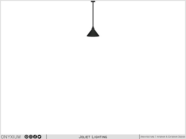 Sims 4 — Joliet Narrow Ceiling Lamp Short by Onyxium — Onyxium@TSR Design Workshop Lighting Collection - Belong To The