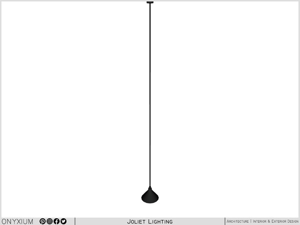 Sims 4 — Joliet Narrow Ceiling Lamp Tall by Onyxium — Onyxium@TSR Design Workshop Lighting Collection - Belong To The