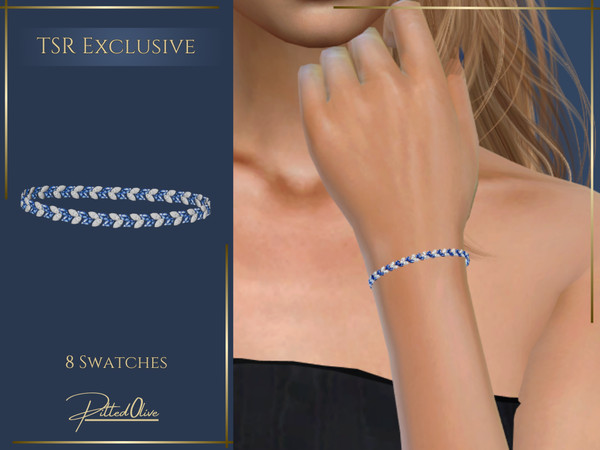 Sims 4 — Karlia Bracelet by Pitted0live — Multi diamond and gemstone bracelet