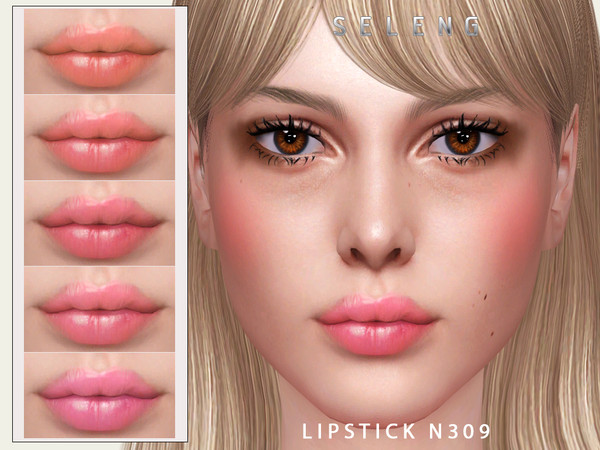 Sims 4 — Lipstick N309 by Seleng — The lipstick has 15 colours and HQ compatible. Allowed for teen, young adult, adult