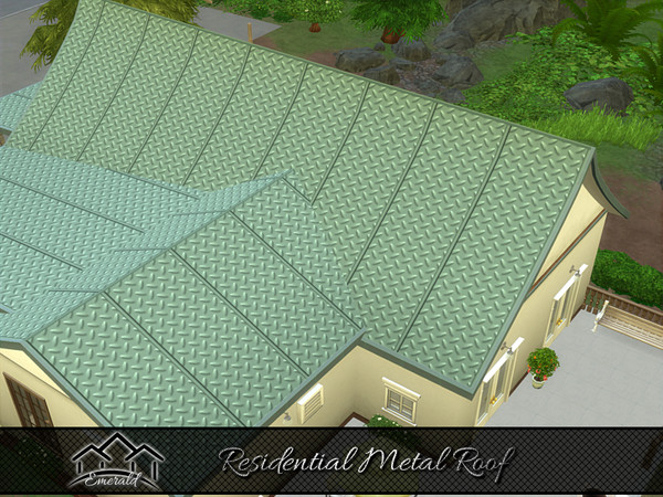 Sims 4 — Residential Metal Roof4 by Emerald — Metal roofing suited for residential and multi-use is energy saving and