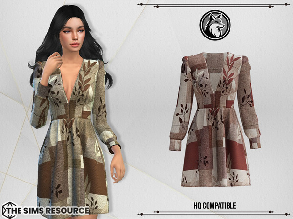 Sims 4 — Veronica Dress by ForLima — 2 Colors