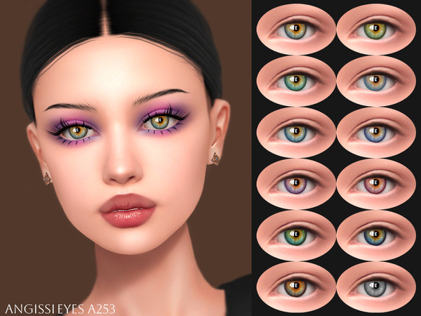 Sims 4 — EYES A253 by ANGISSI — PREVIEWS MADE USING HQ MOD Facepaint category