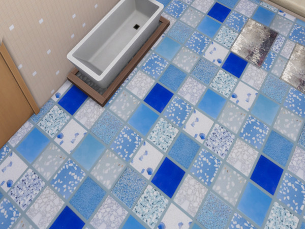 Sims 4 — Square Terrazzos Floor by lavilikesims — 9 various shades of tile