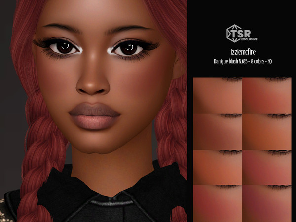Sims 4 — IMF Danique Blush N.185 by IzzieMcFire — Danique Blush N.185 contains 8 colors in hq texture.