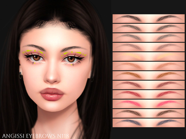 Sims 4 — Eyebrows n118 by ANGISSI — PREVIEWS MADE USING HQ MOD Female Teen to elder