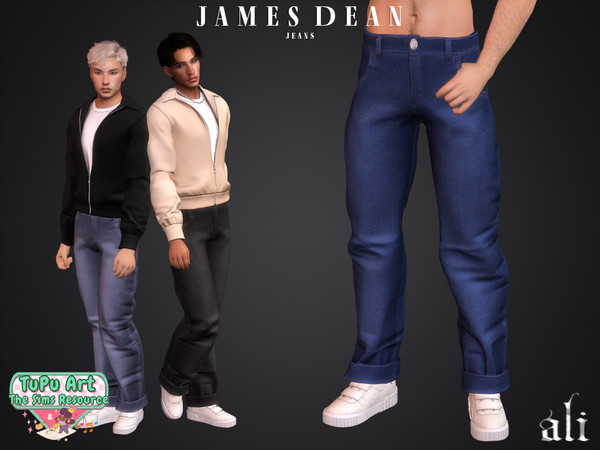 Sims 4 — TuPu Art Collab - JAMES DEAN jeans by ali1 — Jeans