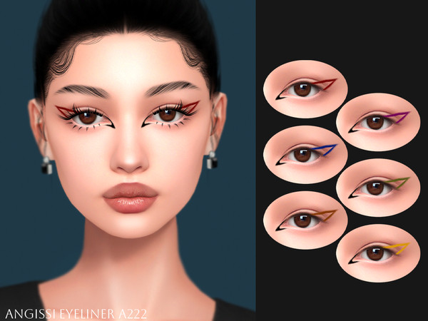 Sims 4 — Eyeliner A222 by ANGISSI — PREVIEWS MADE USING HQ MODE Makeup category