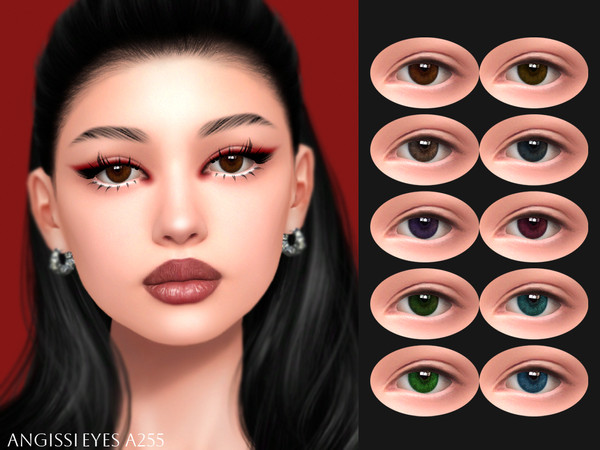 Sims 4 — EYES A255 by ANGISSI — PREVIEWS MADE USING HQ MOD Facepaint category