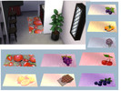 Sims 4 — Fruit and vegetable rug by AYM_Aurely — These rugs decorated with colorful fruits and vegetables for your dining