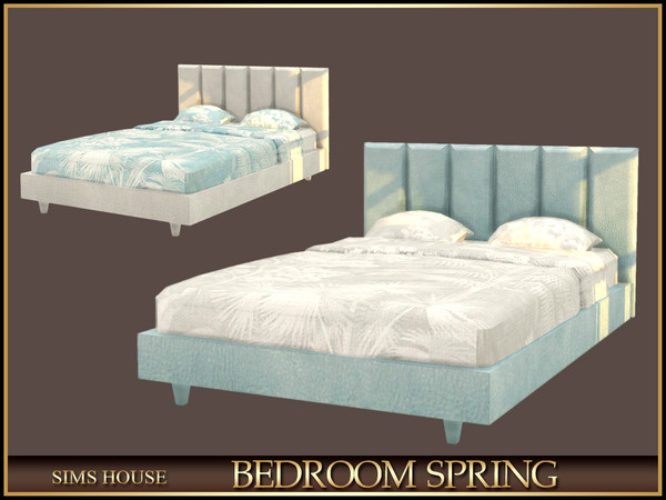 Sims 4 — Sims House DOUBLE BED | BEDROOM SPRING by Sims_House — BEDROOM SPRING