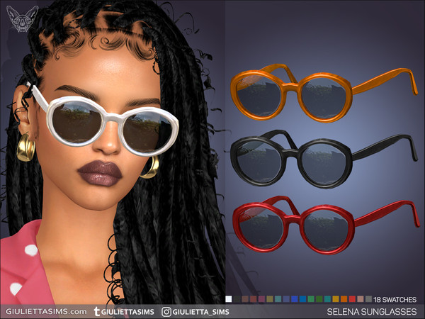 Sims 4 — Selena Sunglasses by feyona — Selena Sunglasses come with 18 swatches