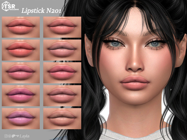 Sims 4 — Lipstick N201 by Layla — Previews were made using HQ Mod