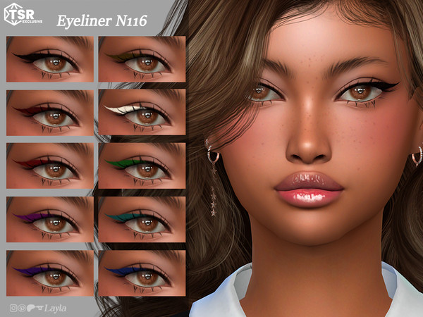 Sims 4 — Eyeliner N116 by Layla — Previews were made using HQ Mod