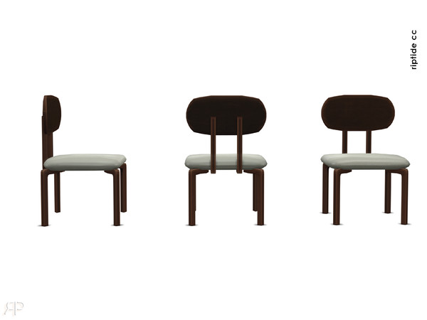 Sims 4 — Riptide-CC Arco Dining Set Dinig Chair by Riptidecc — Sleek, sculptural, and effortlessly sophisticated, the
