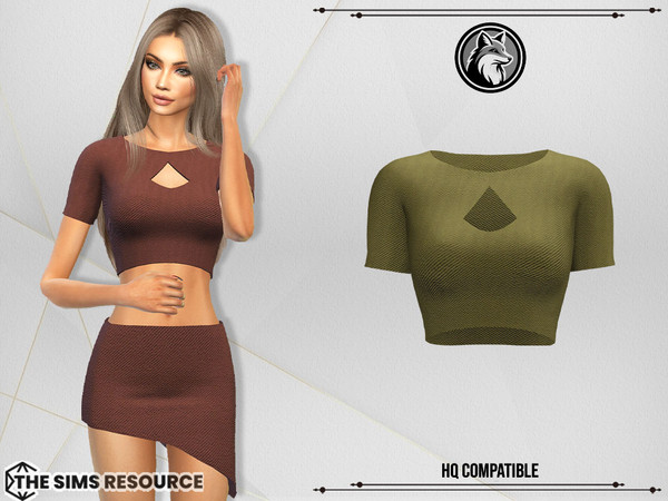 Sims 4 — Brenda Set Top by ForLima — 4 Colors
