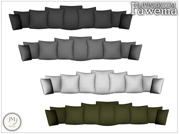 Sims 4 — fawema livingroom cushions for sofa by jomsims — Step into the cozy atmosphere of the Fawema Livingroom Set,